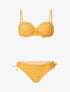 Bikini à pois et noeud - Jaune - 5