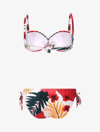 Bikini tropical torsadé - Blanc - 2