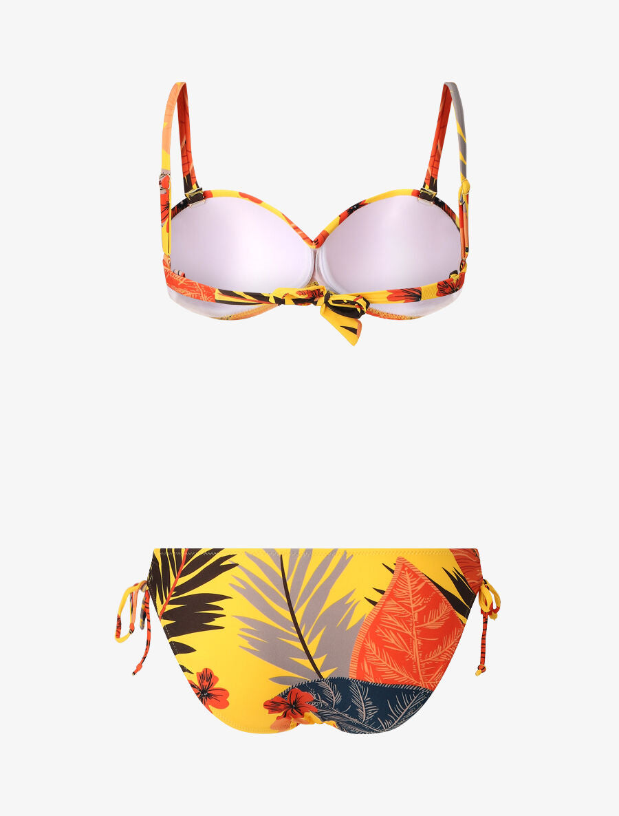 Bikini tropical torsadé - Jaune - 3