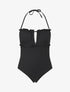 Maillot de bain une pièce à volants - Noir - 4