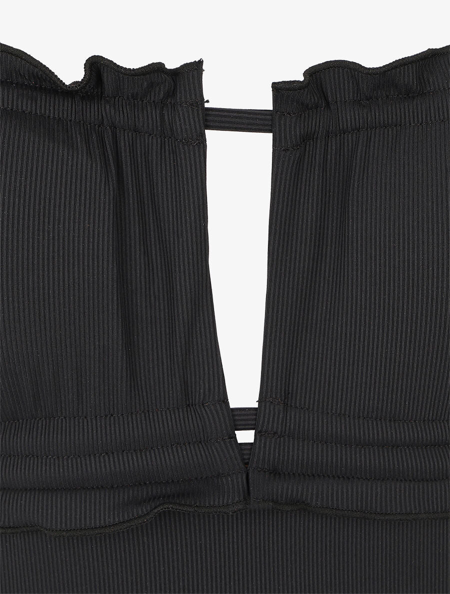 Maillot de bain une pièce à volants - Noir - 3