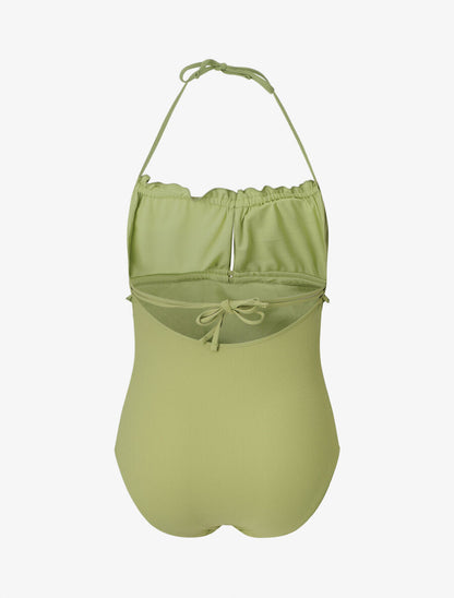 Maillot de bain une pièce à volants - Vert pomme - 2