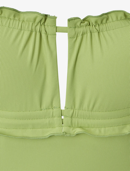 Maillot de bain une pièce à volants - Vert pomme - 3