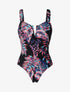 Maillot de bain imprimé plantes tropicales - Noir - 4