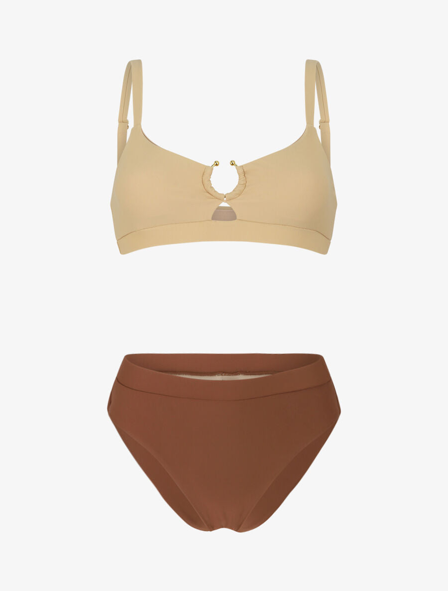 Bikini dépareillé à anneau - Beige - 6