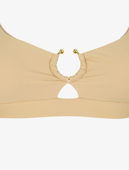 Bikini dépareillé à anneau - Beige - 4