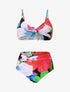 Bikini taille haute imprimé fantaisie - Noir - 1