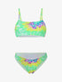 Maillot deux pièces tie and dye - Vert fluo - 1