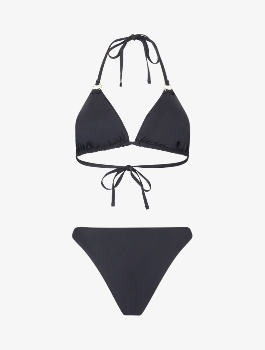 Bikini triangle à anneaux - Noir - 2
