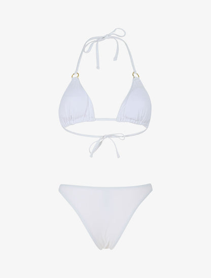 Bikini triangle à anneaux - Blanc - 2
