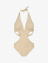 Maillot de bain échancré - Beige - 1
