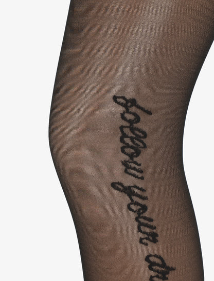 Collants Follow your dreams - Noir - 3
