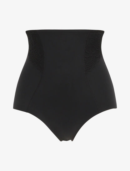 Culotte gainante taille haute en dentelle - Noir - 4