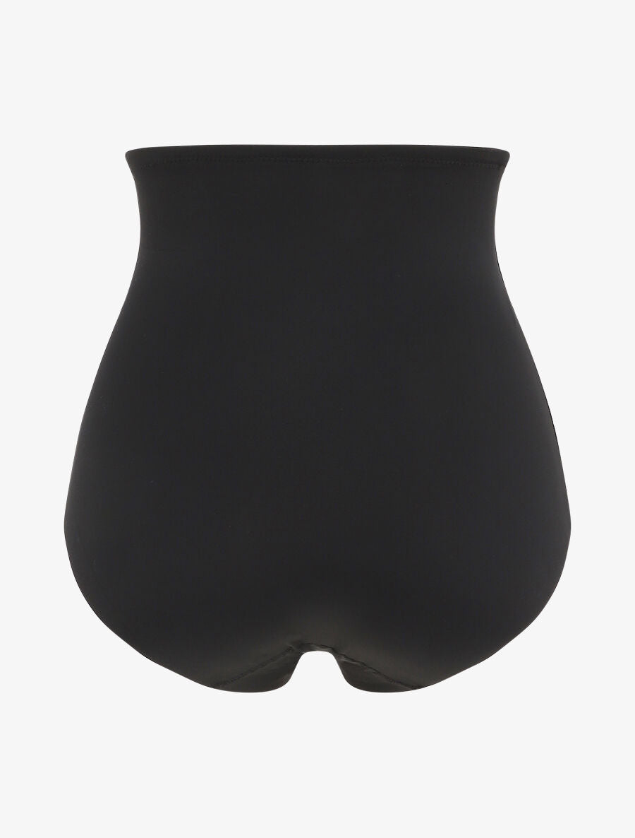 Culotte gainante taille haute en dentelle - Noir - 2