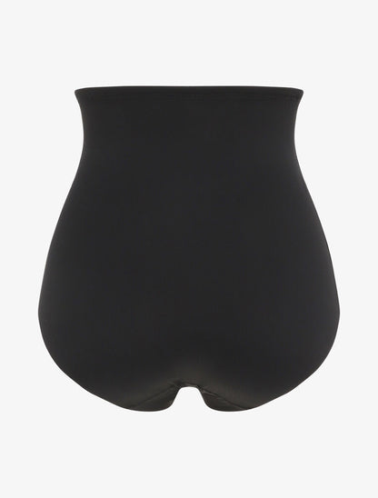 Culotte gainante taille haute en dentelle - Noir - 2