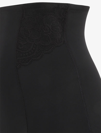 Culotte gainante taille haute en dentelle - Noir - 3
