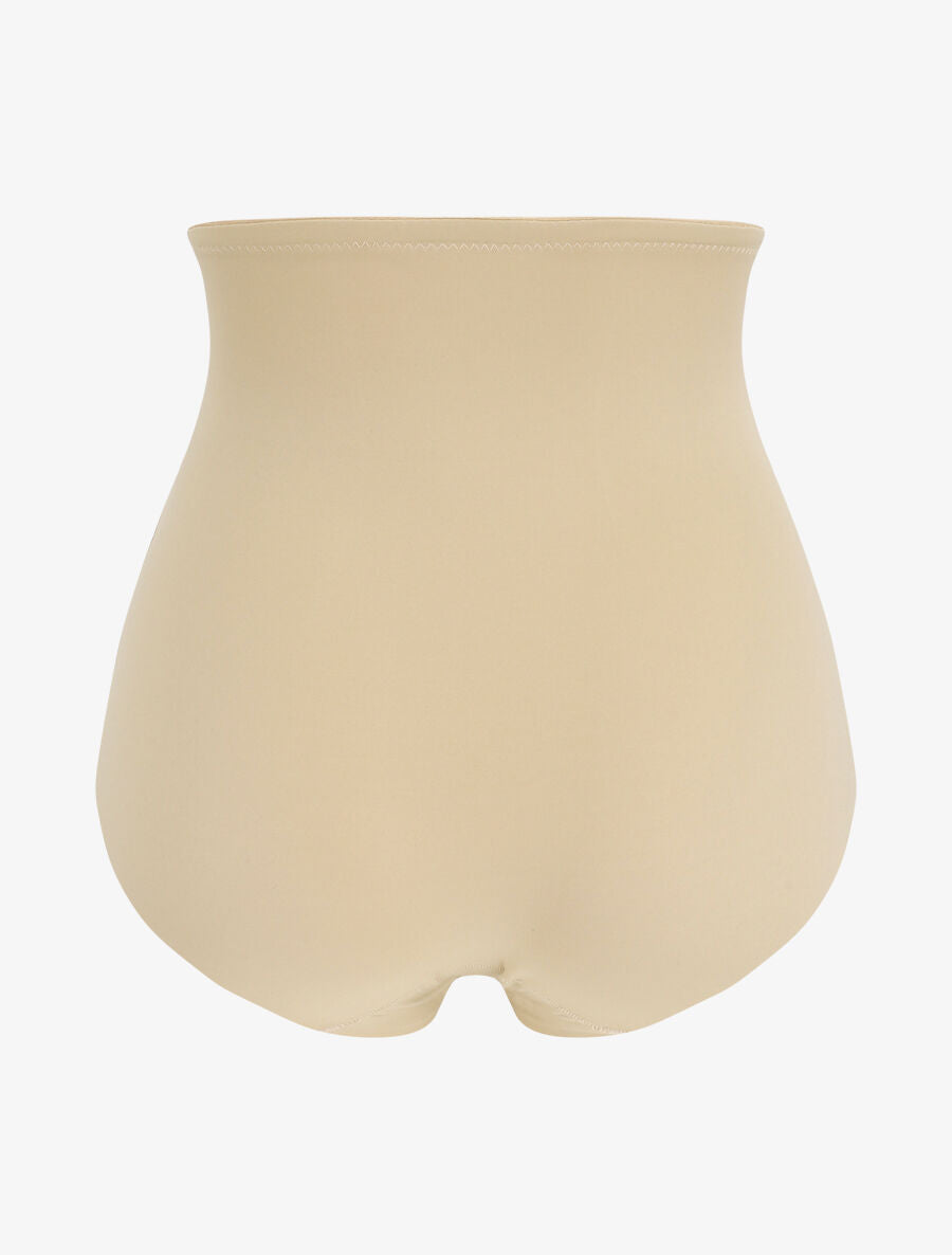 Culotte gainante taille haute en dentelle - Beige - 2