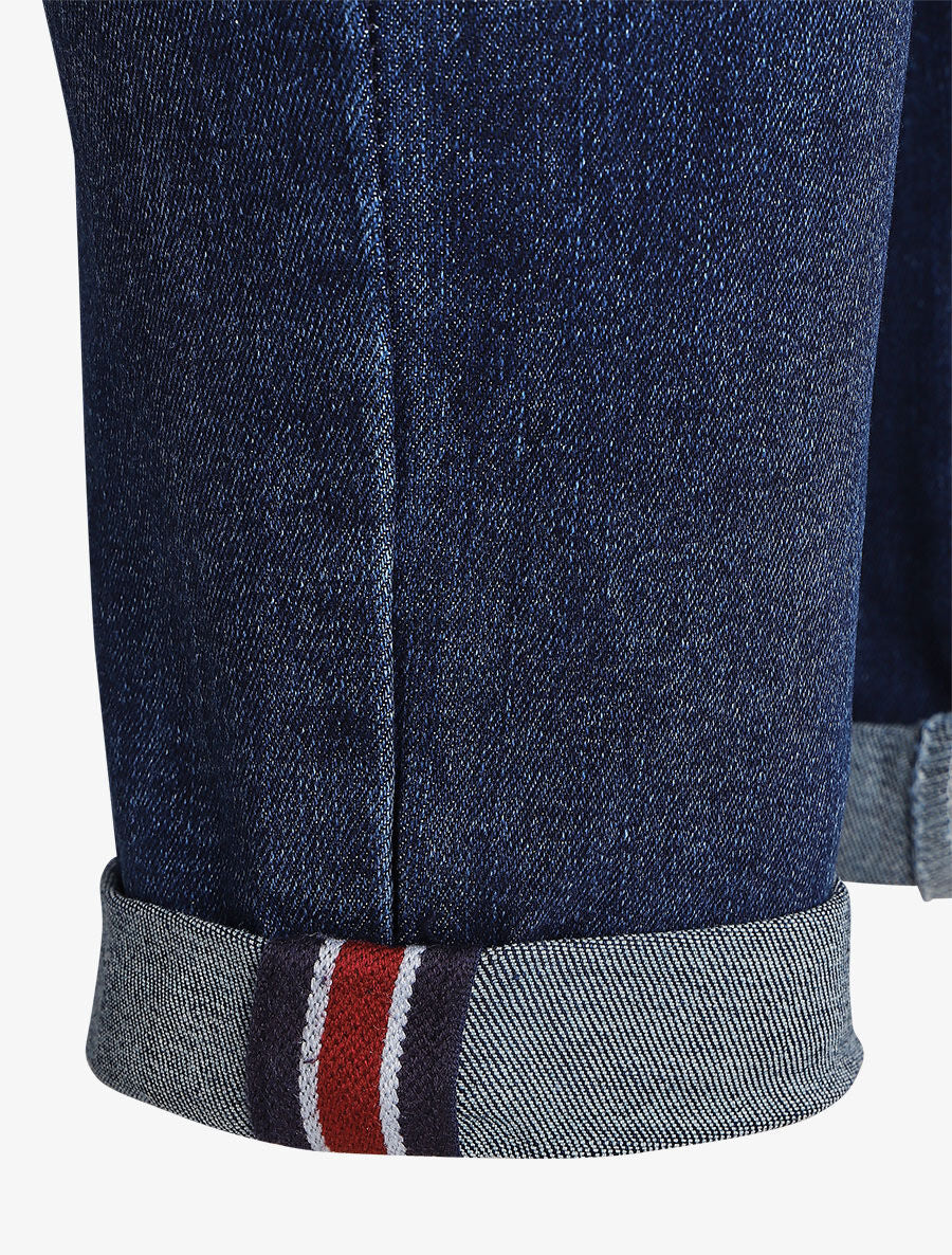 Jean push up à revers coupe slim - Bleu - 3