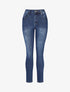 Jean basique légèrement délavé coupe skinny - Bleu - 1