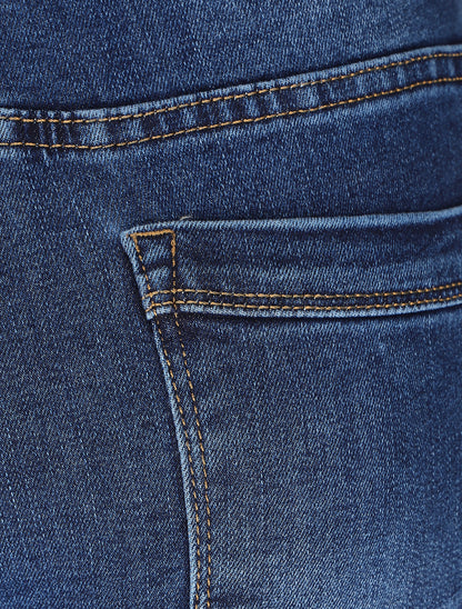 Jean basique légèrement délavé coupe skinny - Bleu - 3
