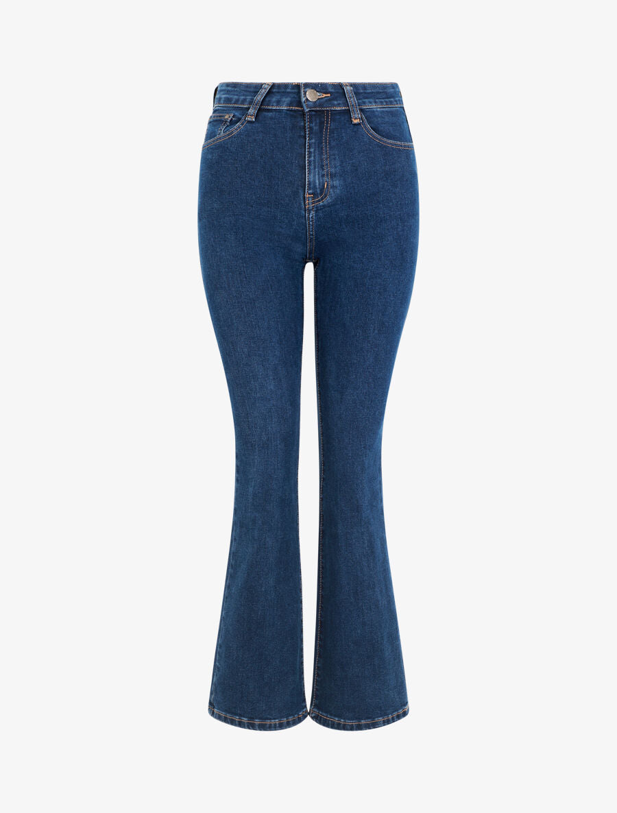 Jean basique coupe flare - Bleu - 1