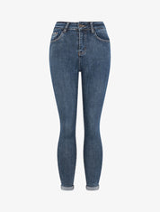 Jean classique à revers coupe skinny - Bleu - 4