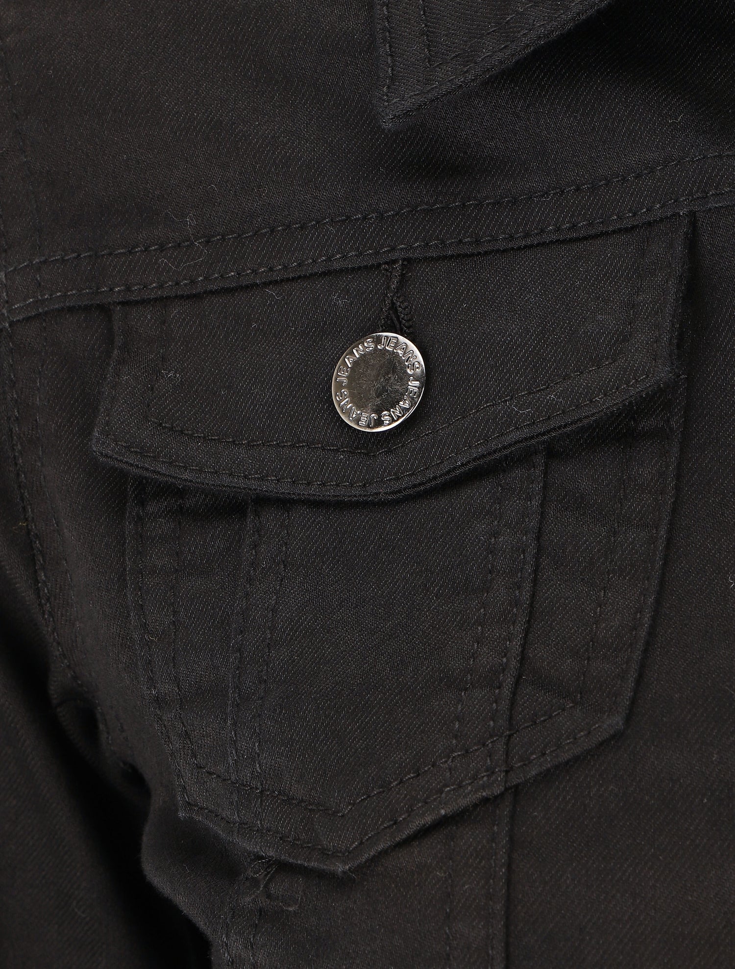 Veste en jean droite - Noir - 3