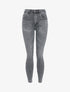 Jean skinny à détails délavés - Gris - 1