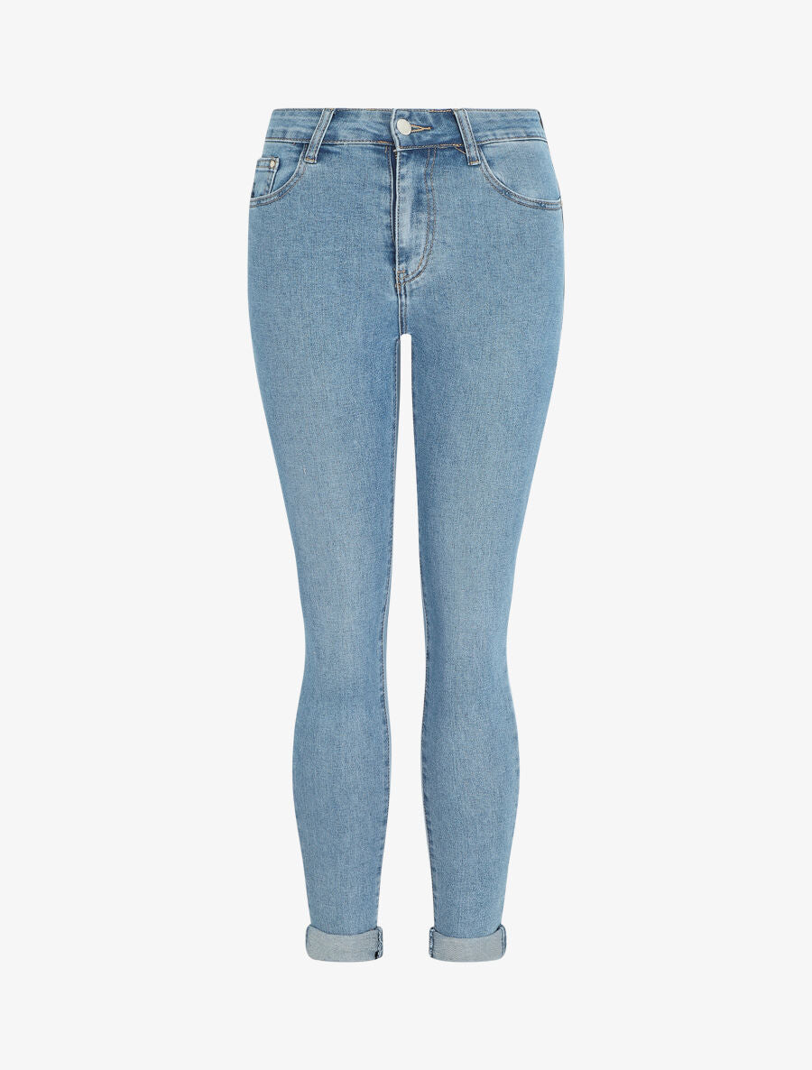 Jean skinny taille haute - Bleu clair - 5