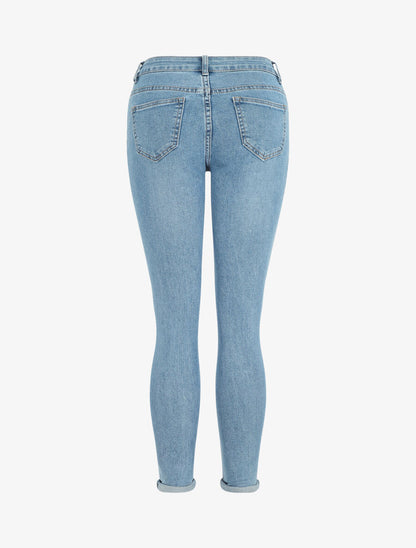 Jean skinny taille haute - Bleu clair - 2