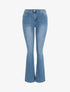 Jean délavé push up coupe flare - Bleu - 1