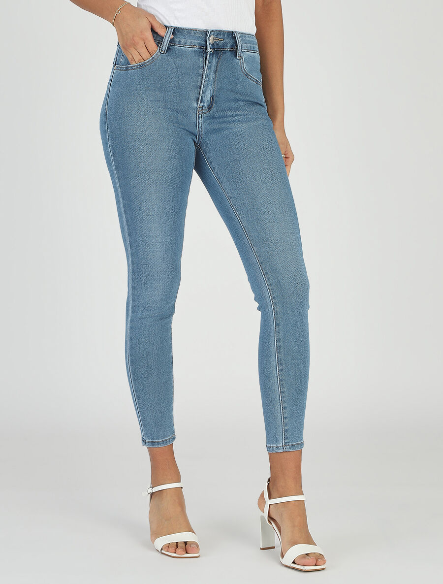 Jean skinny taille standard - Bleu - 4