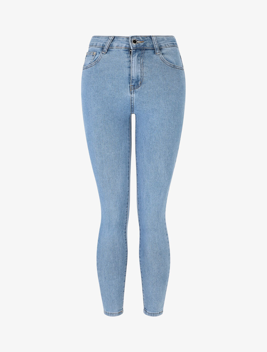 Jean skinny basique à taille standard - Bleu clair - 5