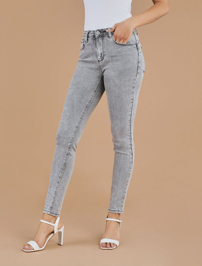 Jean push up coupe slim - Gris - 4