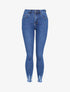 Jean coupe skinny à bords déchirés - Bleu denim - 1