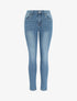 Jean skinny délavé taille haute - Bleu - 4
