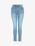 Jean grande taille push délavé coupe droite - Bleu - 4