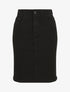 Jupe en jean droite et courte taille standard - Noir - 1