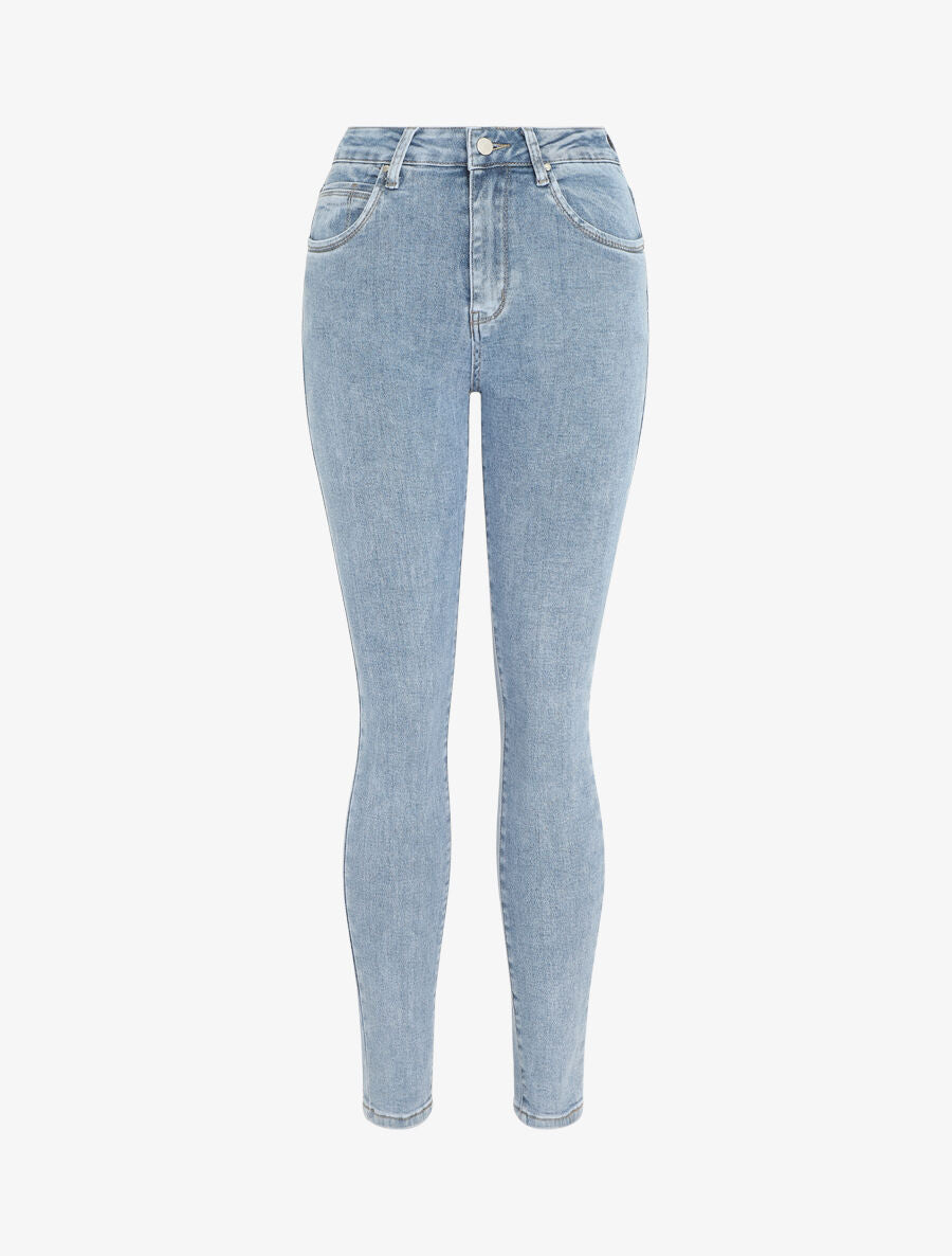 Jean push up taille standard coupe skinny - Bleu clair - 1