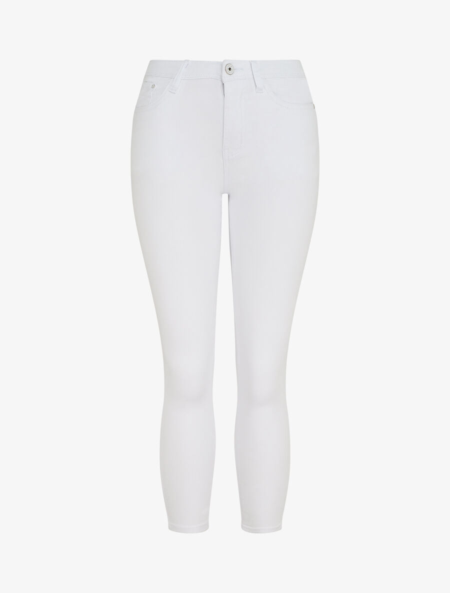 Jean skinny uni push up taille standard - Blanc - 1