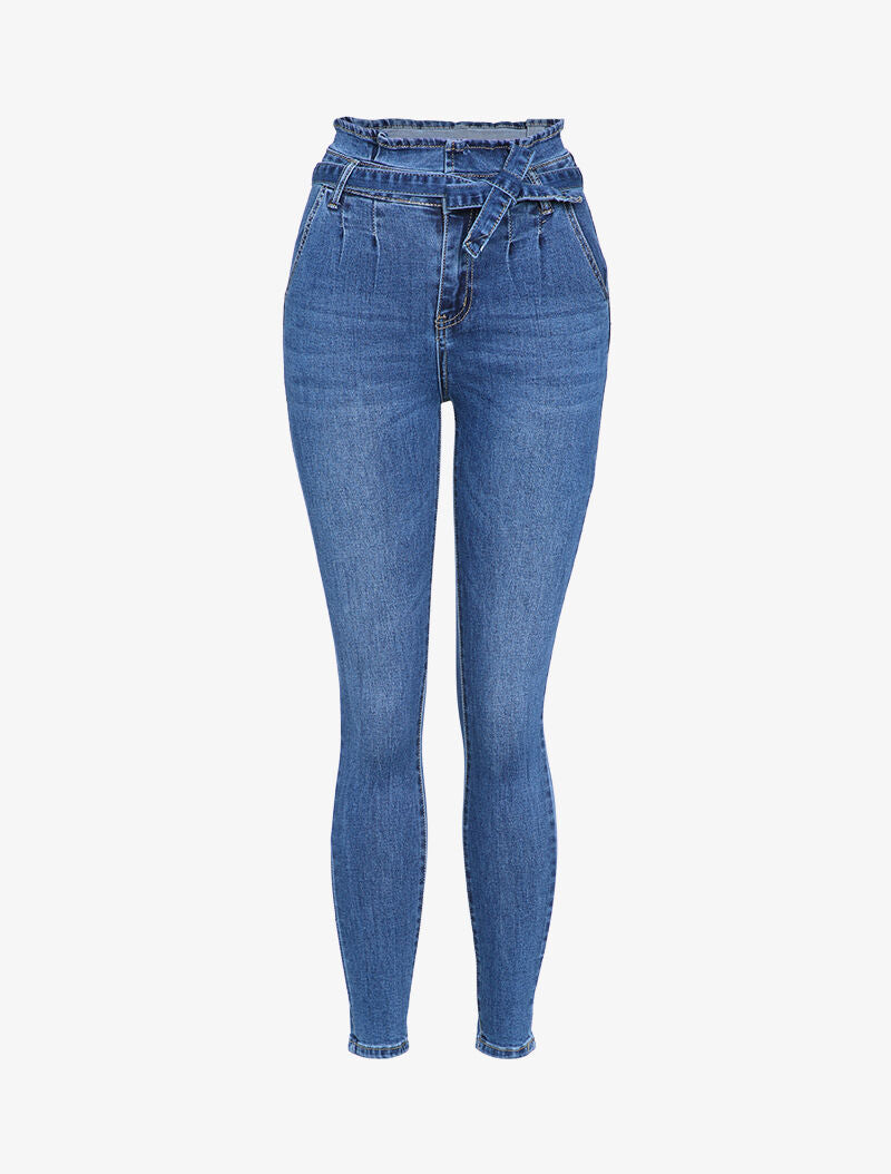 Jean taille empire coupe skinny - Bleu denim - 1