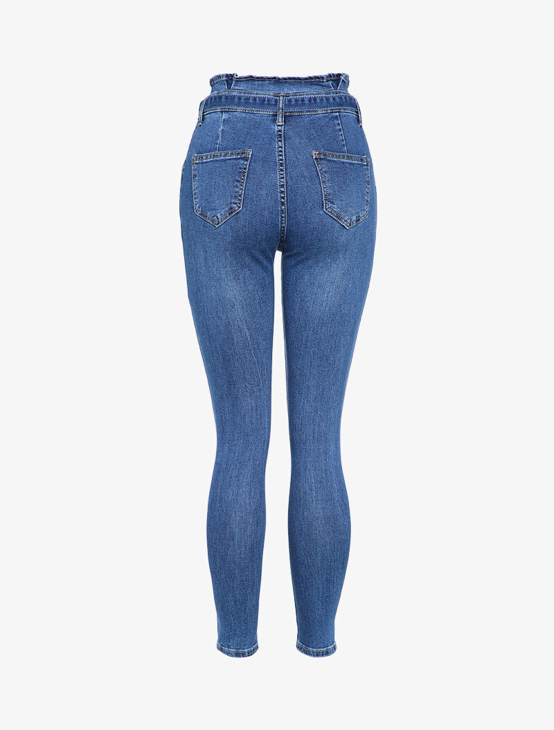 Jean taille empire coupe skinny - Bleu denim - 2