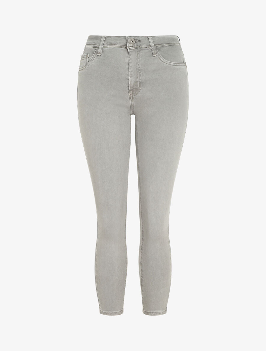 Jean skinny uni push up taille standard - Gris clair - 5