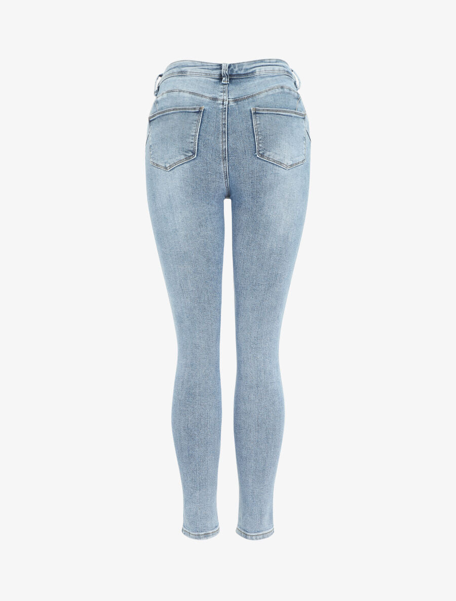 Jean skinny push up taille standard - Bleu clair - 2