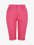 Bermuda push up uni à ourlets - Fushia - 4