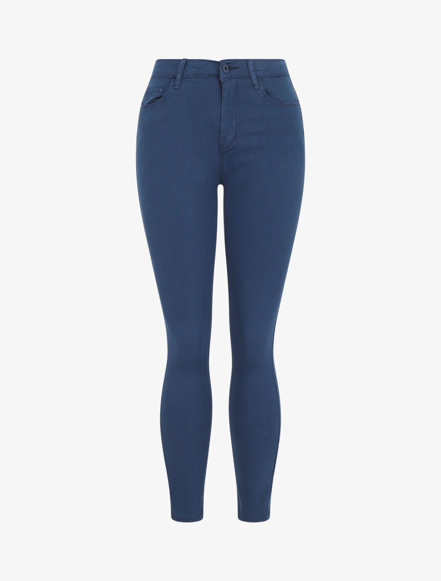 Jean uni coupe skinny - Marine - 1