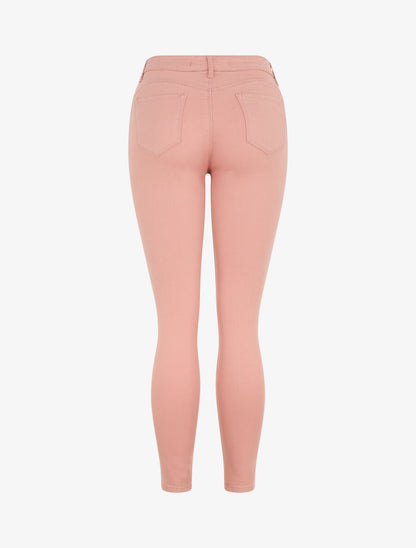 Jean uni coupe skinny - Rose saumon - 2