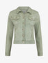 Veste courte unie en jean - Kaki - 1