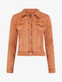 Veste courte unie en jean - Terracotta - 1