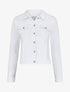 Veste courte unie en jean - Blanc - 1